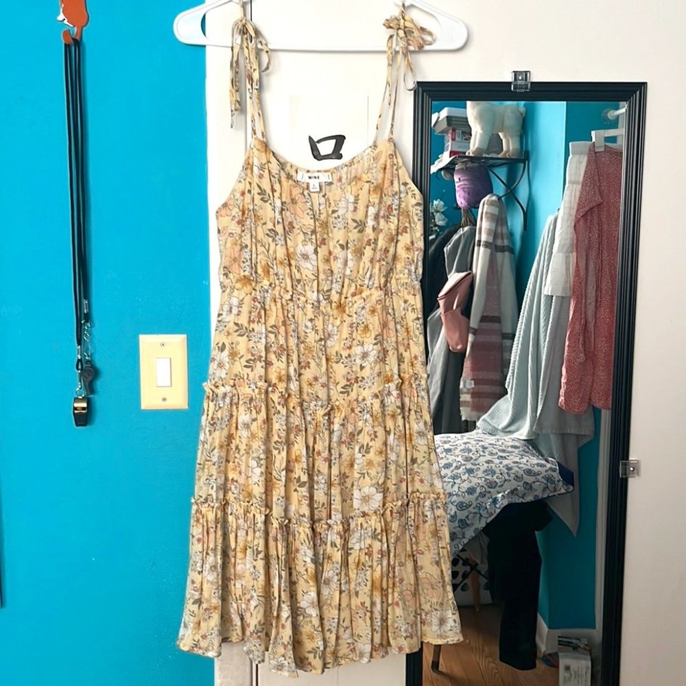 yellow floral dress